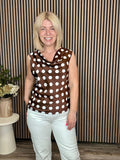 Ida Sleeveless Top (Brown)