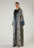 Ink Print Satin Kimono