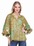 Into The Clouds Olive Green Top