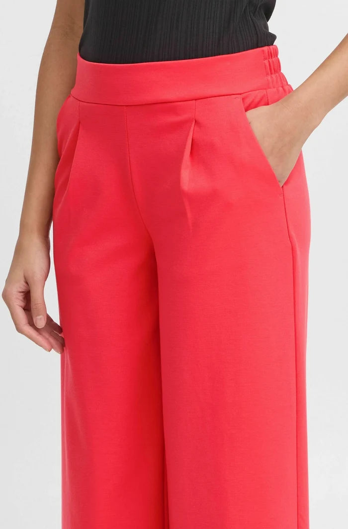 Kate Cropped Wide Leg Pants (Geranium)