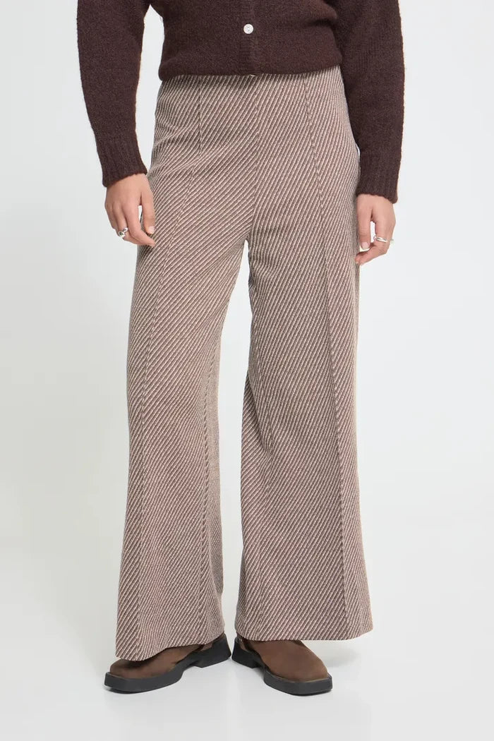Kate Wide Leg Pants (Java/Almond)