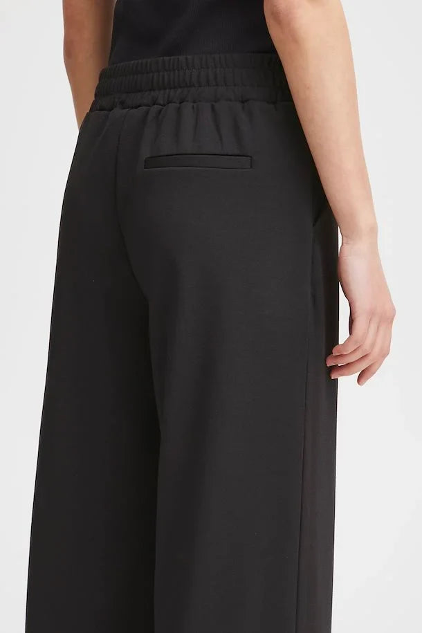 Kate Wide Leg Trousers (Black)