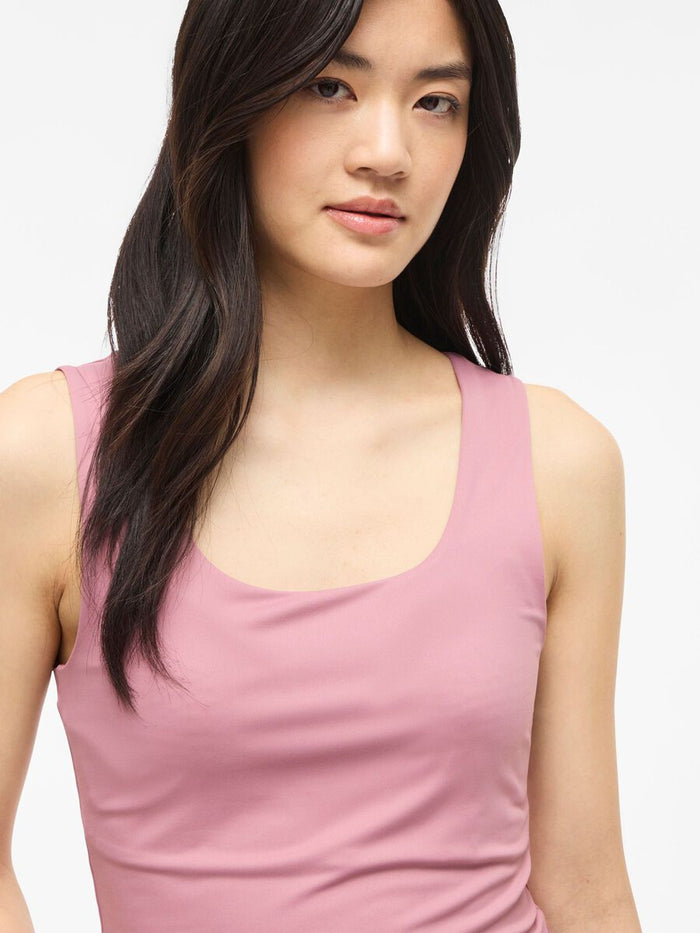 Kennza O-Neck Tank Top (Rose)