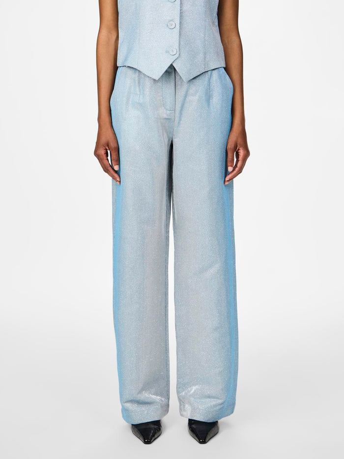 Laurel High Waisted Pants (Clear Sky/Metallic)