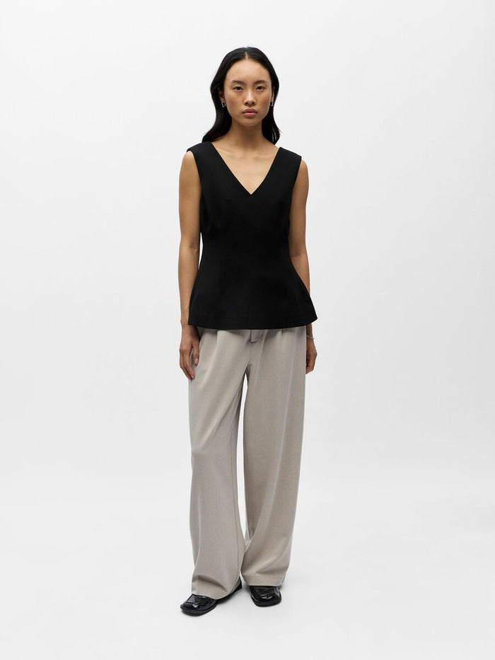 Layla Peplum Top (Black)