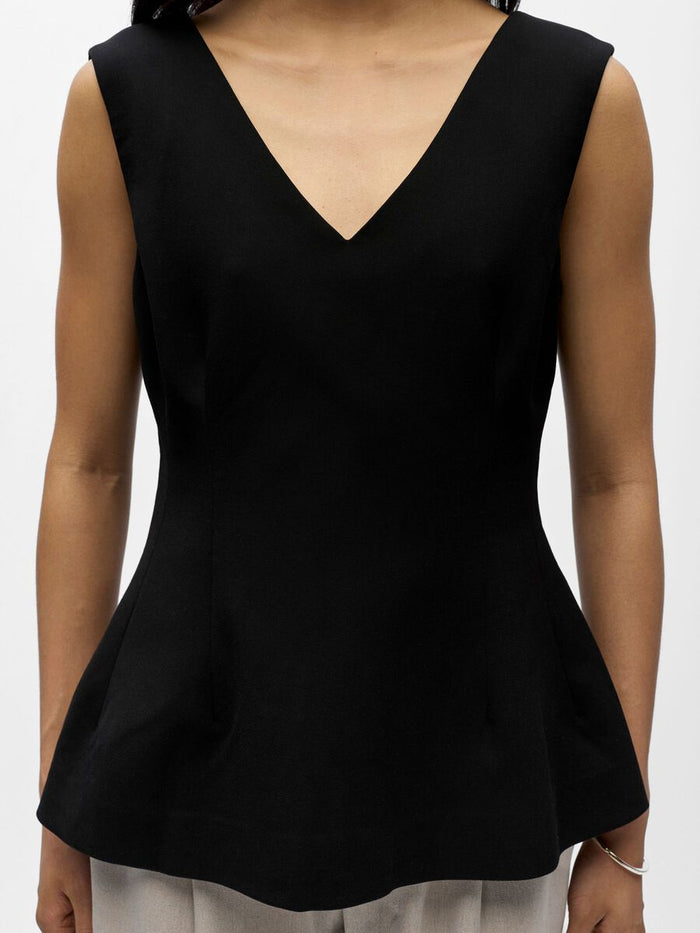 Layla Peplum Top (Black)