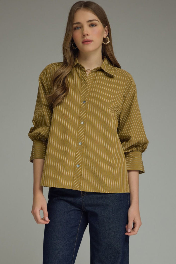Learn From The Best Olive Green Top
