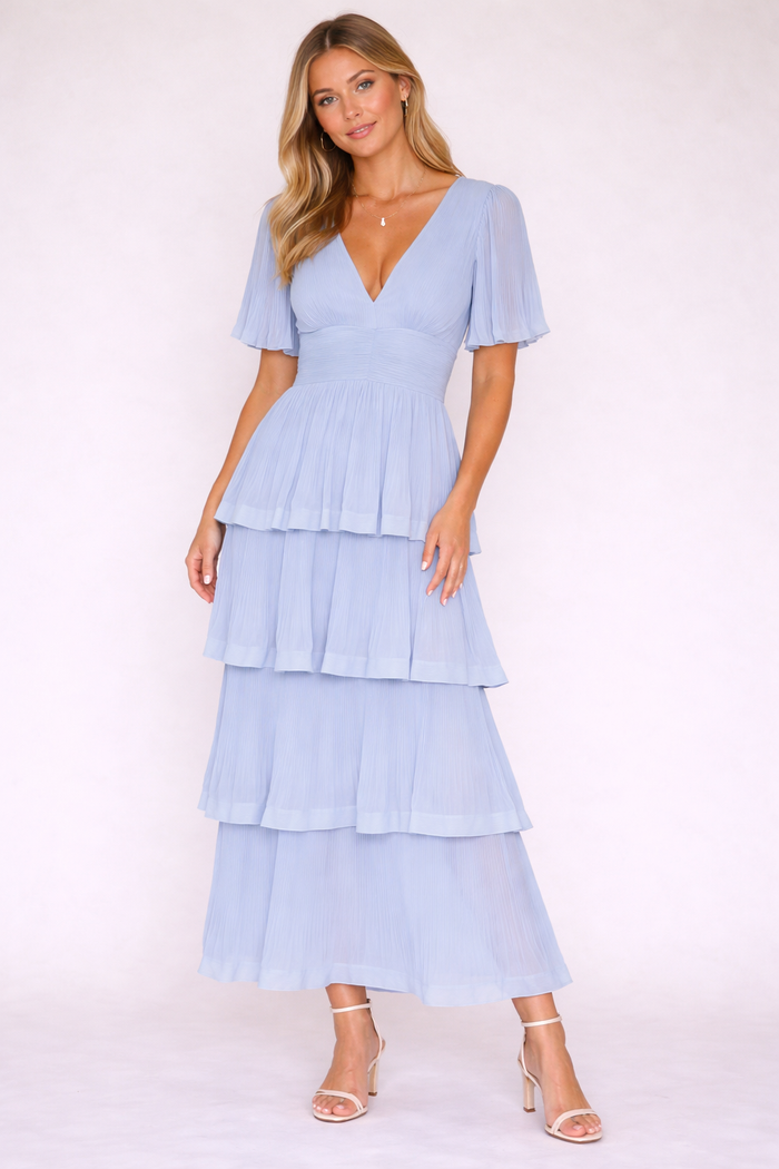 Lira Maxi Dress (Skyway Blue)