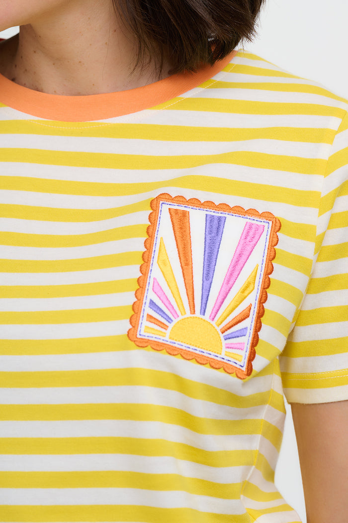 Maggie T-Shirt (Yellow/Off White)
