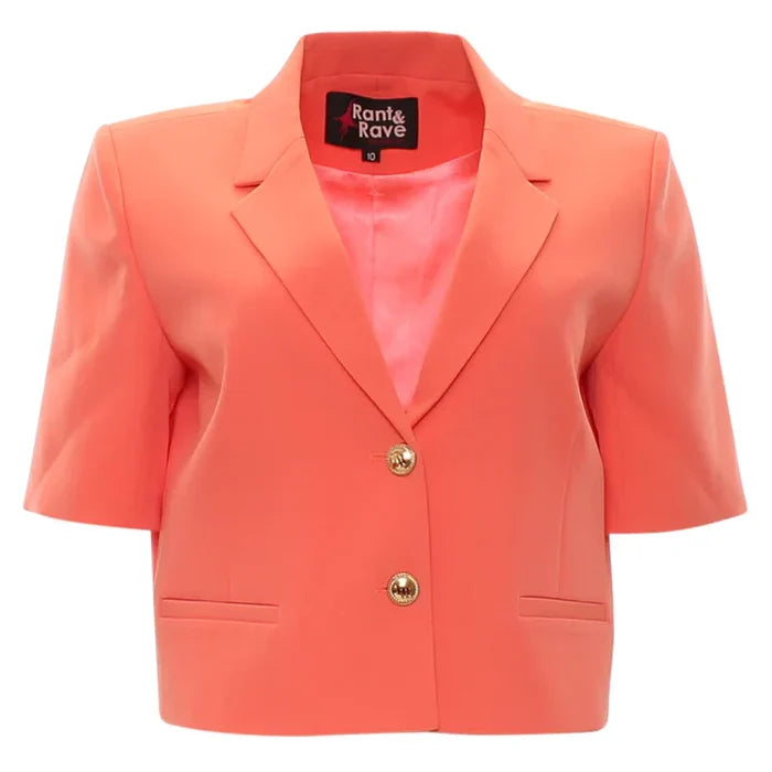 Marianna Cropped Blazer (Coral)