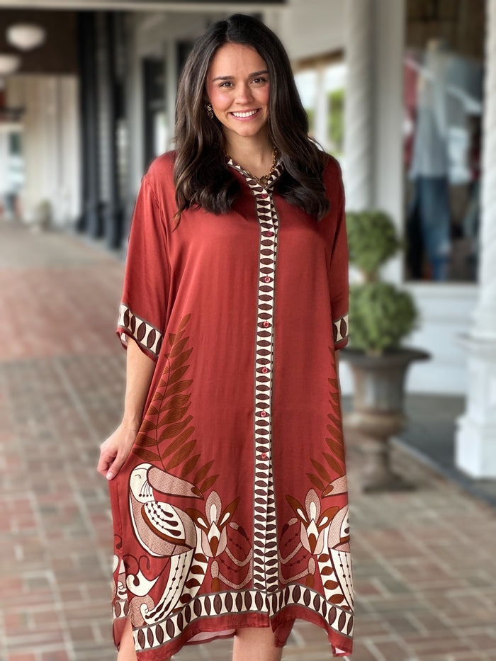 Marrakesh Maxi Dress in Brick