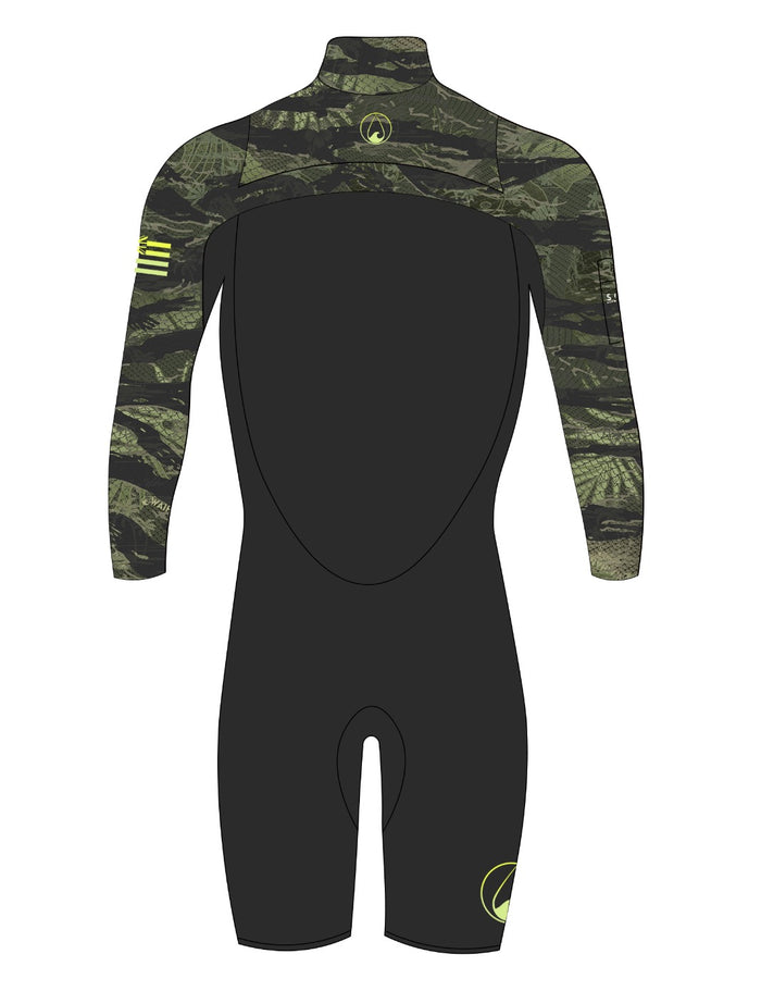 Men's Tropicam Long Sleeve Spring Suit back view showing rear zip and seam detail