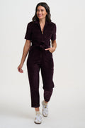 Meredith Cord Jumpsuit (Dark Plum)