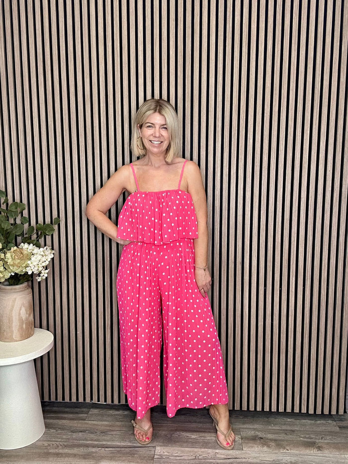 Minnie Jumpsuit (Pink/White)