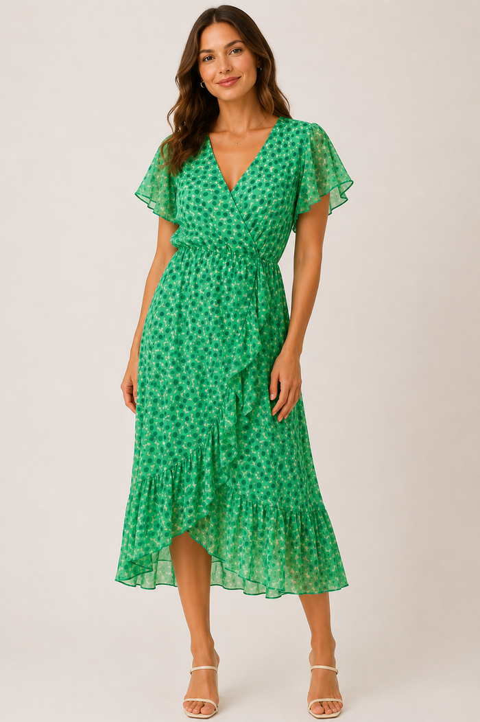 Nancy Midi Dress (Green)