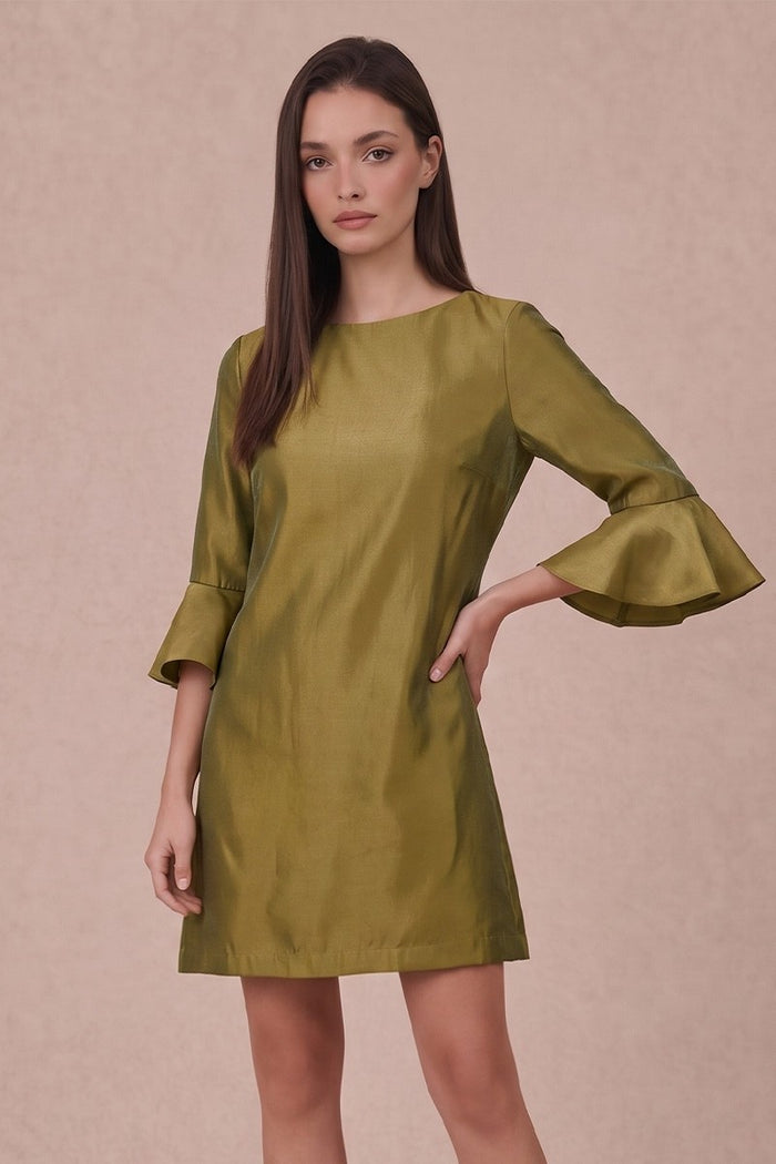 Now You Know Olive Green Mini Dress