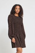Orna Mini Dress (Coffee/Birch)