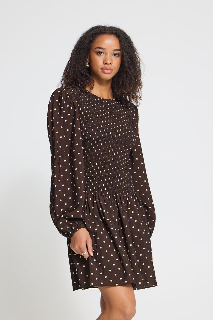 Orna Mini Dress (Coffee/Birch)