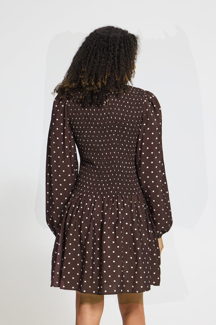 Orna Mini Dress (Coffee/Birch)