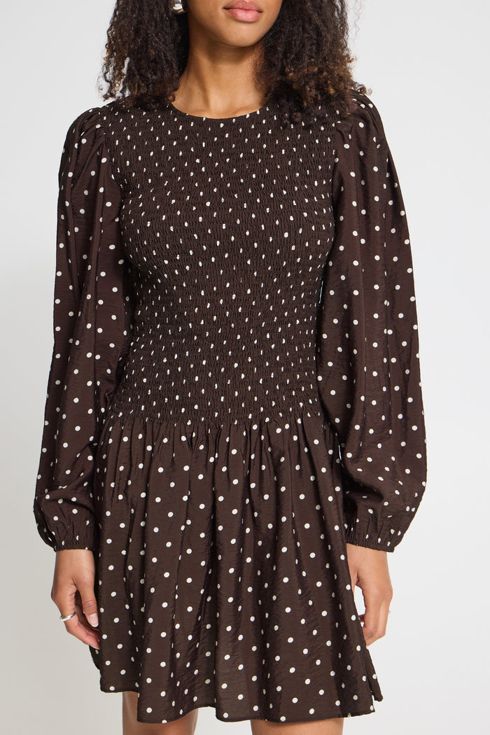 Orna Mini Dress (Coffee/Birch)