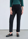 Pull-On Straight Leg Pant in Carbon Black