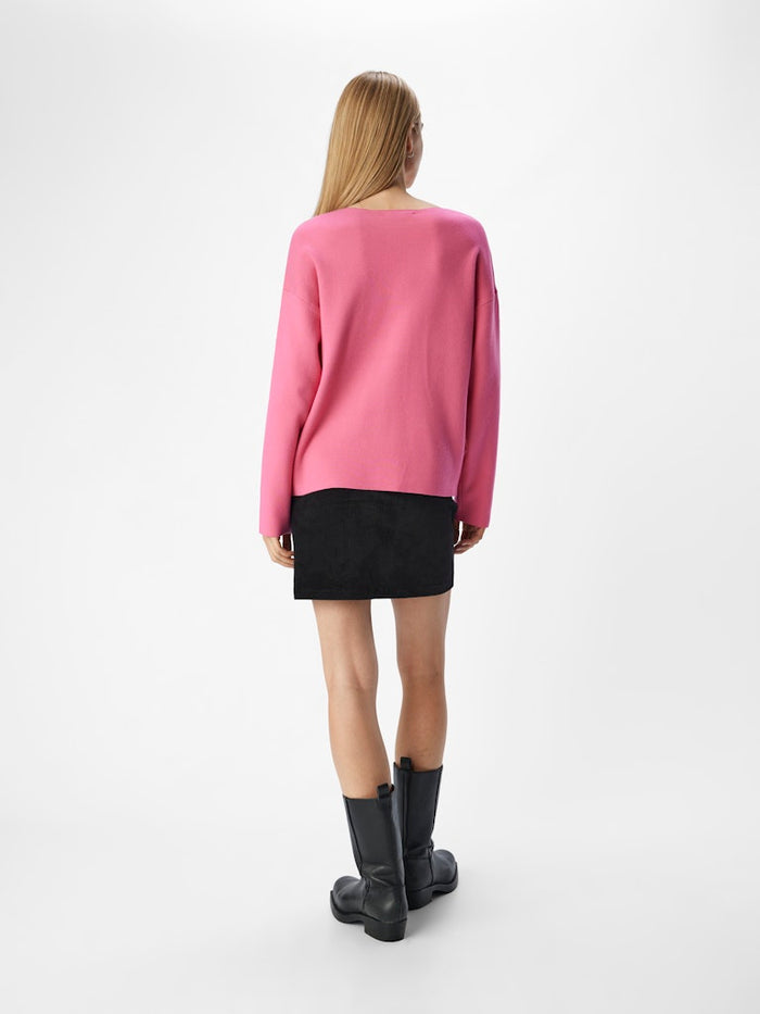 Rayna V-Neck Jumper (Hot Pink)