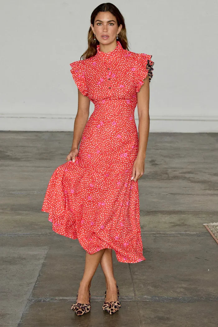 Remi Dress (Red Floral)