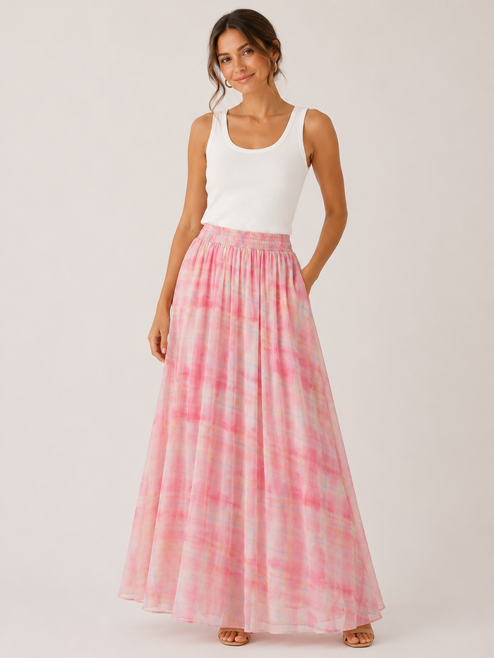Renee Maxi Skirt (Pink)