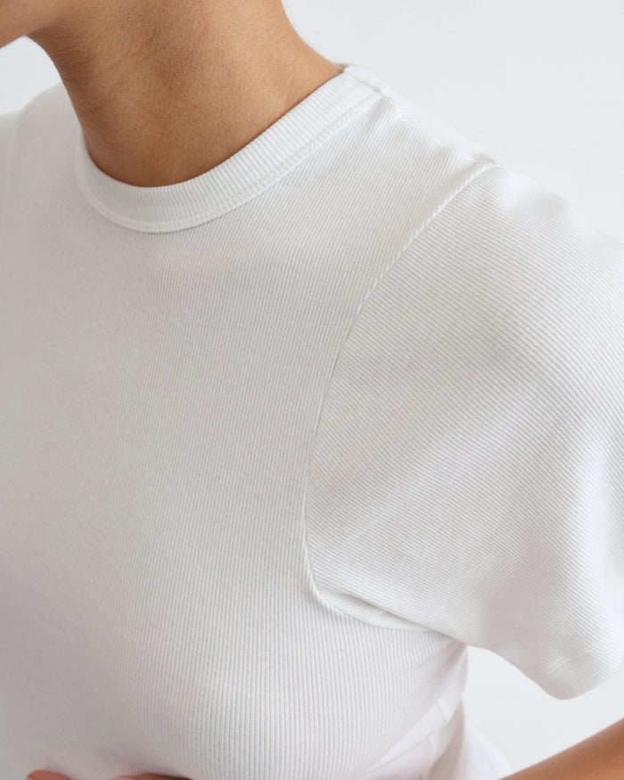 Ribbed Pregnancy Short Sleeve (Black/White) - Ilouity