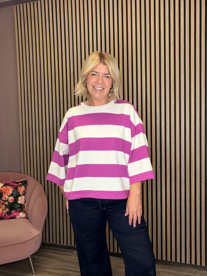 Sia Sweatshirt (Mauve/Cream)