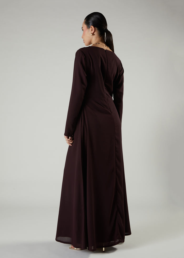 Side Twist Maxi Maroon