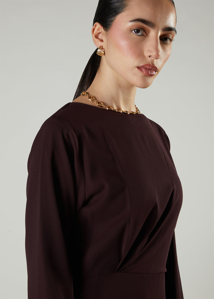 Side Twist Maxi Maroon