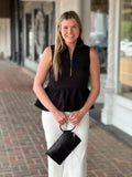 Solid Sleeveless Top in Black