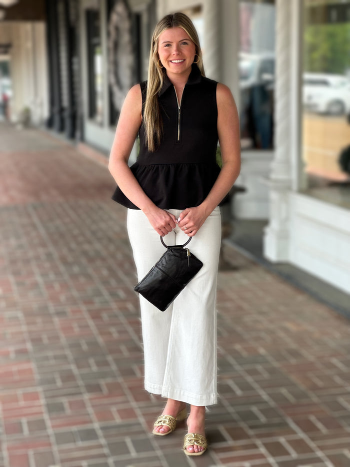 Solid Sleeveless Top in Black