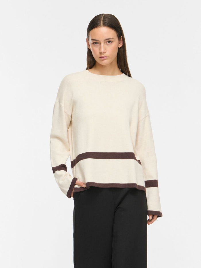 Sonia Oversized Jumper (Cream/Coffee Bean)
