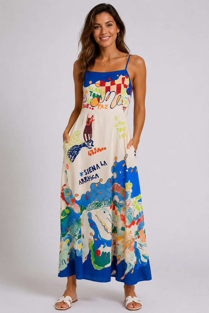 Suzanne Maxi Dress (Blue)