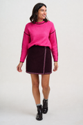 Suzie Mini Skirt (Dark Plum)