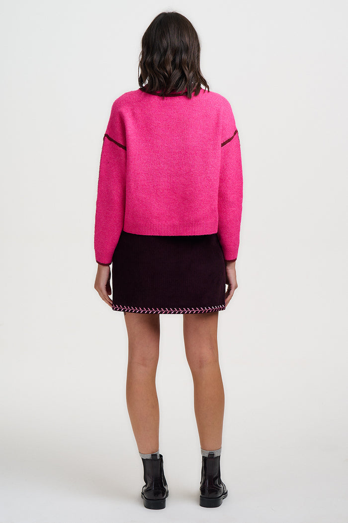 Suzie Mini Skirt (Dark Plum)