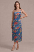 Take It Slow Slate Blue Midi Dress