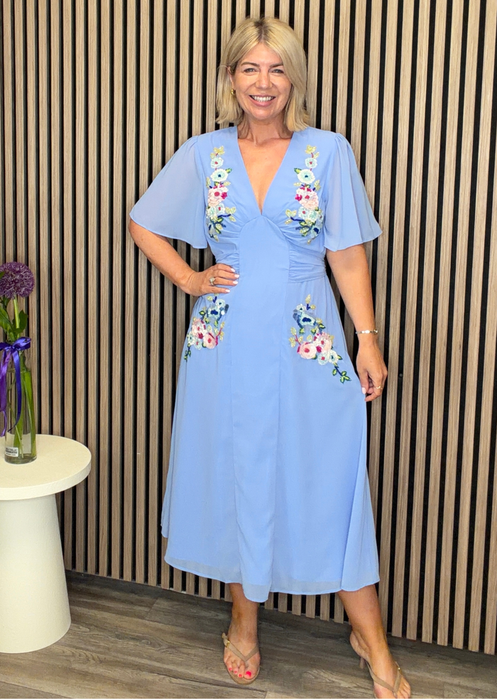 The Calliope Midi Dress (Blue)