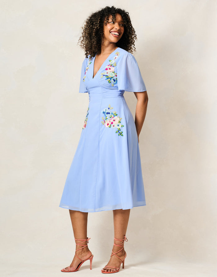 The Calliope Midi Dress (Blue)