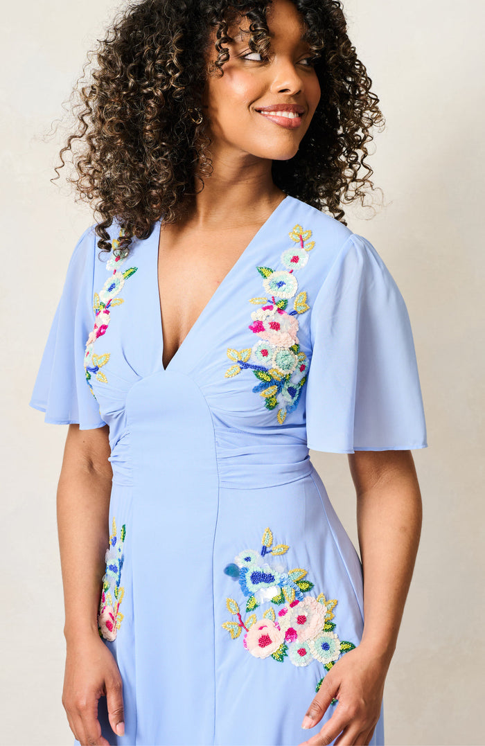 The Calliope Midi Dress (Blue)