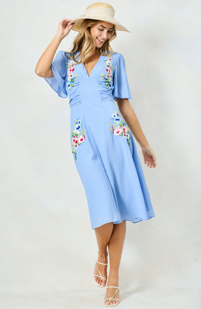 The Calliope Midi Dress (Blue)