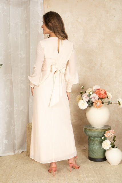 The Jayda Midi Dress (Ivory)