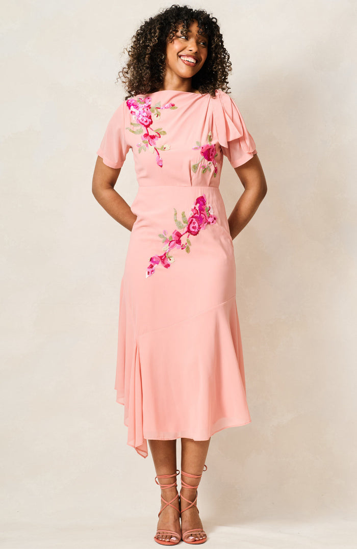 The Sienna-Mae Midi Dress (Pink)