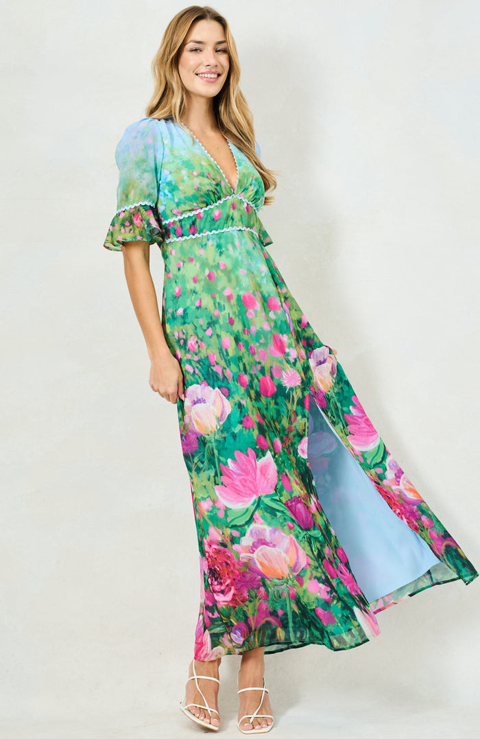 The Solenne Maxi Dress (Green)