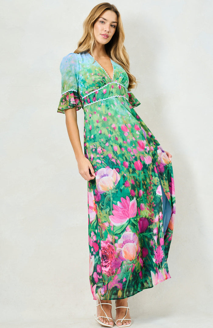The Solenne Maxi Dress (Green)