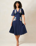 The Zaynab Midi Dress (Navy)