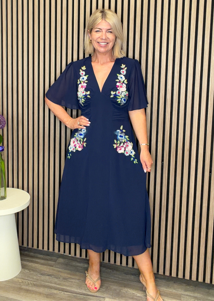 The Zaynab Midi Dress (Navy)