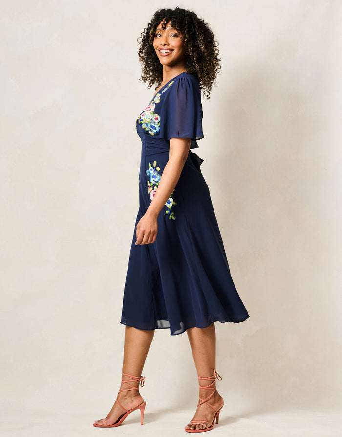 The Zaynab Midi Dress (Navy)